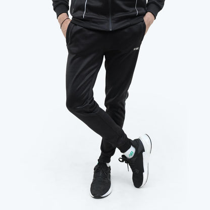 2 Pcs Men Fleece Plain Zipper Track Suit