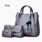 High Quality Synthetic Leather 3 Piece Hand Bag Set With Hand Clutch And Mini Wallet