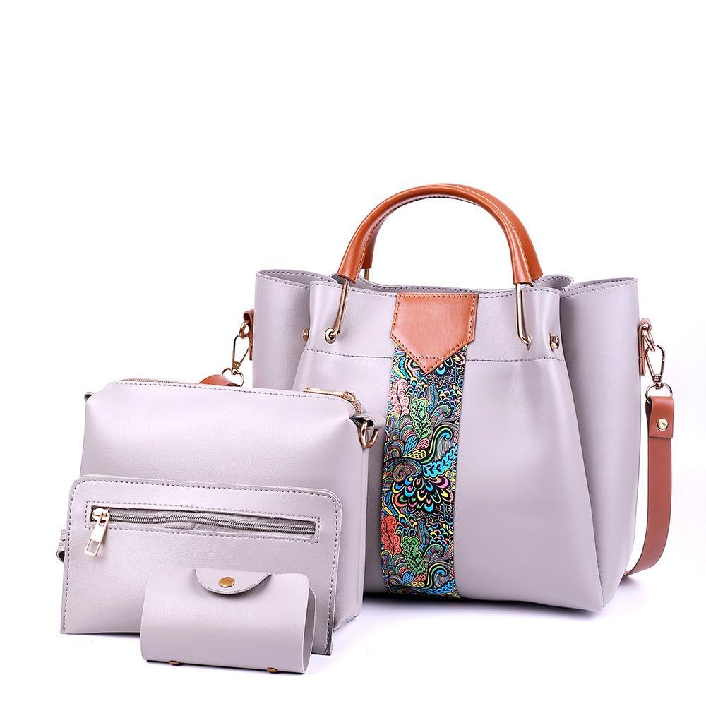 4 Pcs Women's Royal PU Leather Shoulder Bag