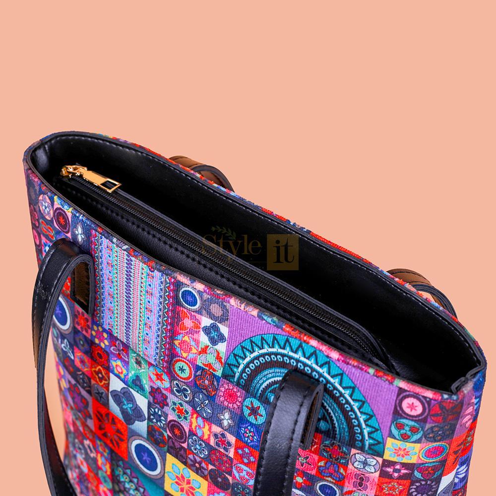 Women's PU Leather Printed Shoulder Bag