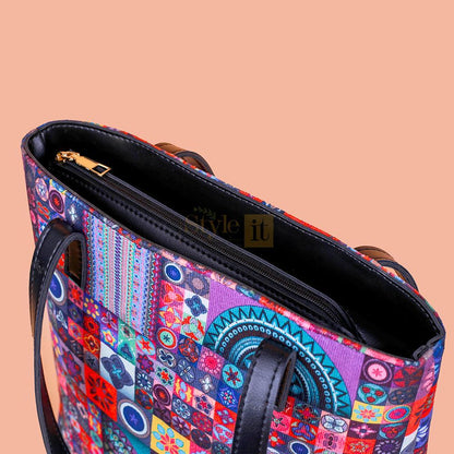 Women's PU Leather Printed Shoulder Bag