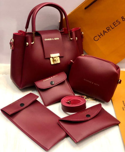 5 Pcs Shoulder Bag Set For Girls Charles & Keith Handbag