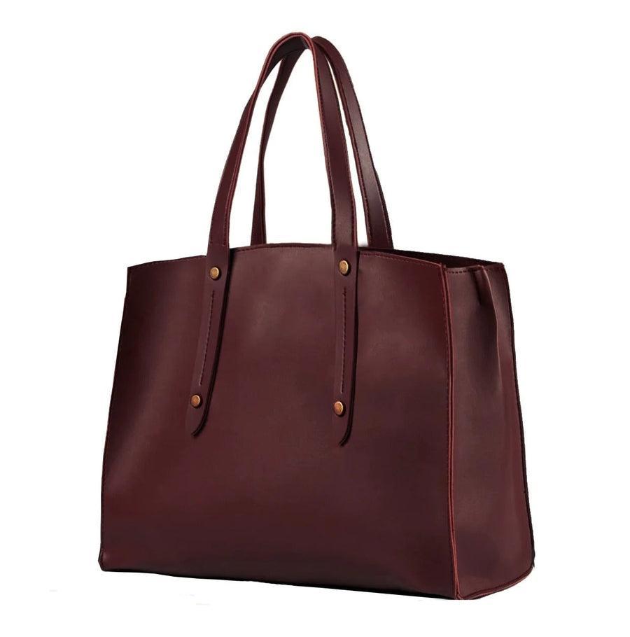 Women's PU Leather Plain Hand Bag