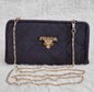 Hand & Shoulder Wallet For Girls With Long Golden Chain