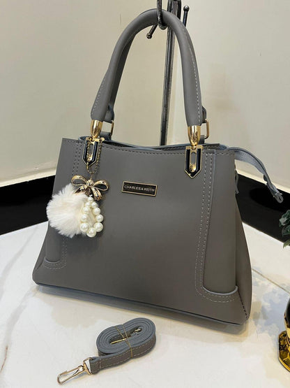 Women's PU Leather Plain Hand Bag