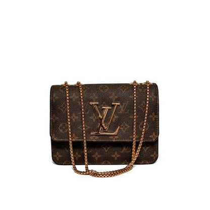 Chic Women's Brown PU Leather Printed Shoulder Bag Louis Vuitton