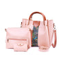 4 Pcs Women's Royal PU Leather Shoulder Bag