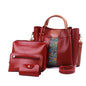 4 Pcs Women's Royal PU Leather Shoulder Bag