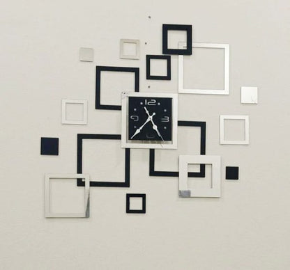 Black And Silver DIY Clock | Clock Wall