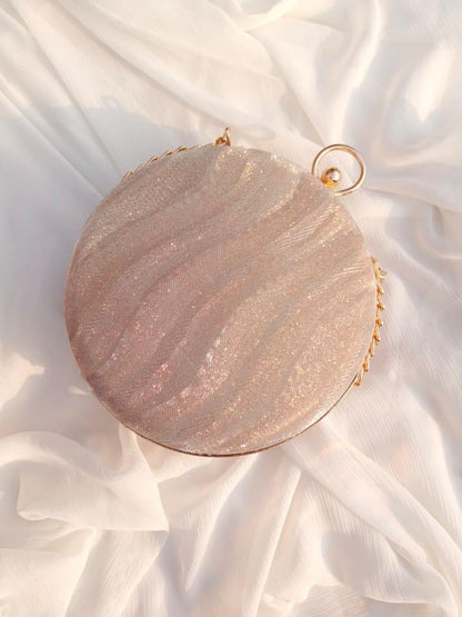 Bridal Metal Textured Fancy Clutch