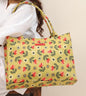 Stylish Women's Yellow Canvas Tote Bag - 1 Pc Printed Design