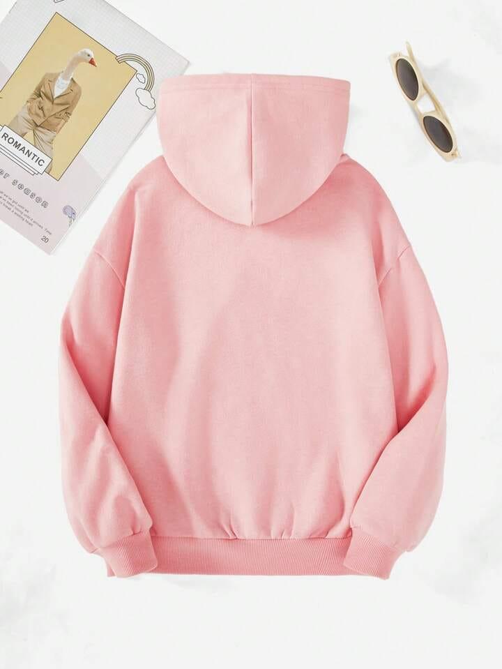 Cozy Pink Fleece Hoodie - Perfect for Every Casual Occasion