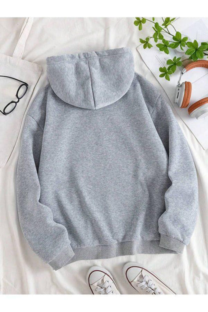 Comfortable Grey Fleece Hoodie For Men - Perfect Casual Wear