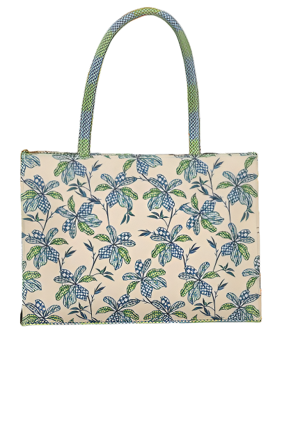 Stylish Women's Blue Canvas Tote Bag - 1 Pc Printed Design