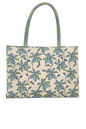 Stylish Women's Blue Canvas Tote Bag - 1 Pc Printed Design