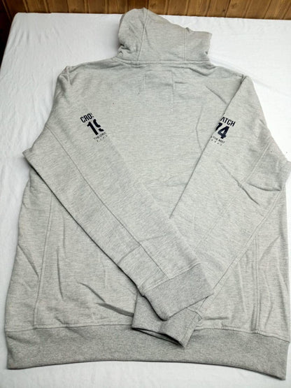 Men's Grey Printed Fleece Hoodie - Comfort Meets Style