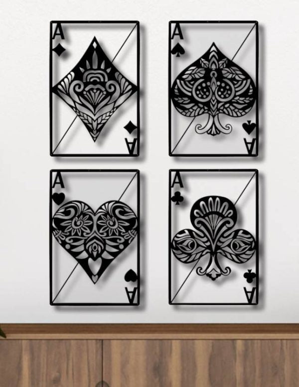 Card Game Home Decor Wooden Wall Art